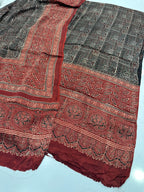 Pure Shamooz Silk Ajrak Organic Print 2 Pcs Suit