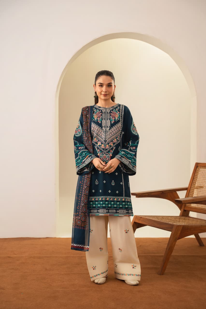 SAJJAL EMBROIDERED 3 PCS (FARSHI)