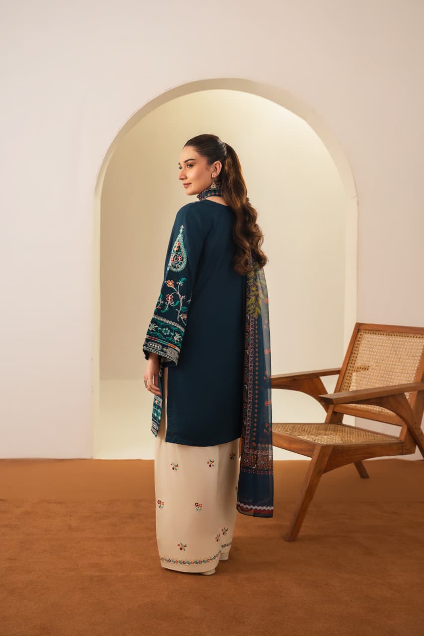 SAJJAL EMBROIDERED 3 PCS (FARSHI)