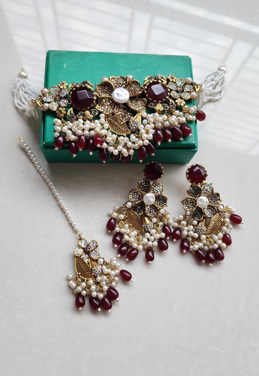 Handmade Stone With Mother Pearl Turkish Chokkar Set