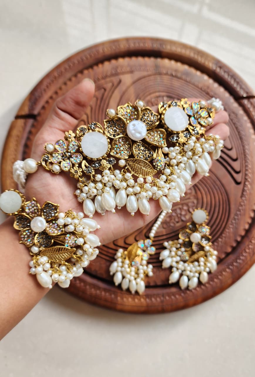 Handmade Stone With Mother Pearl Turkish Chokkar Set