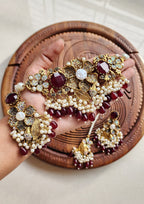 Handmade Stone With Mother Pearl Turkish Chokkar Set