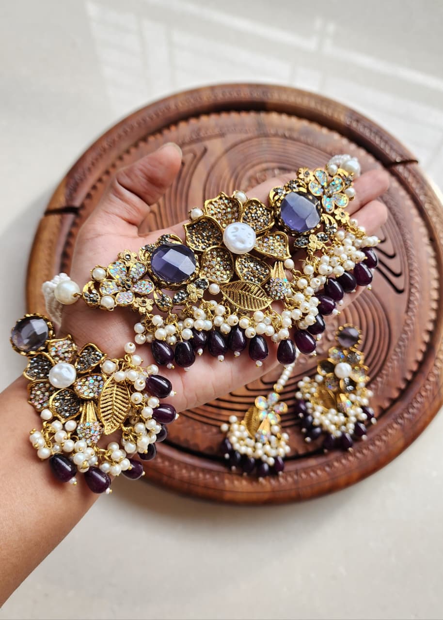 Handmade Stone With Mother Pearl Turkish Chokkar Set