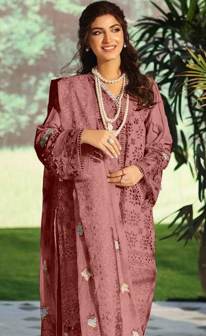 ELAF  Lawn Suit With Cotton  Net Dupatta