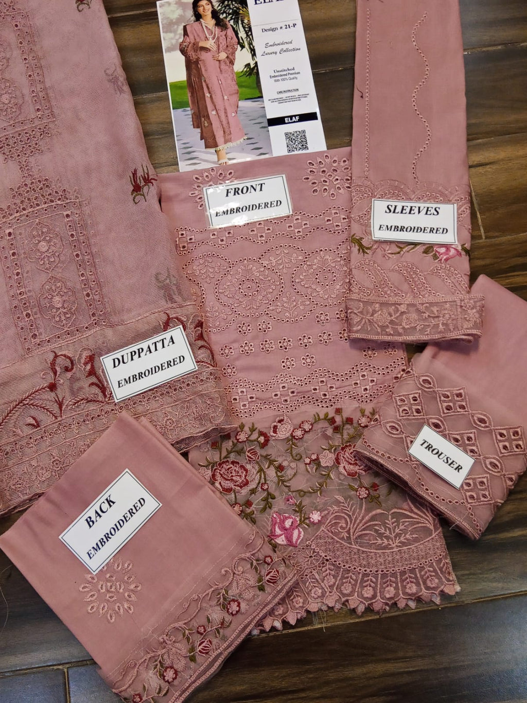 ELAF  Lawn Suit With Cotton  Net Dupatta