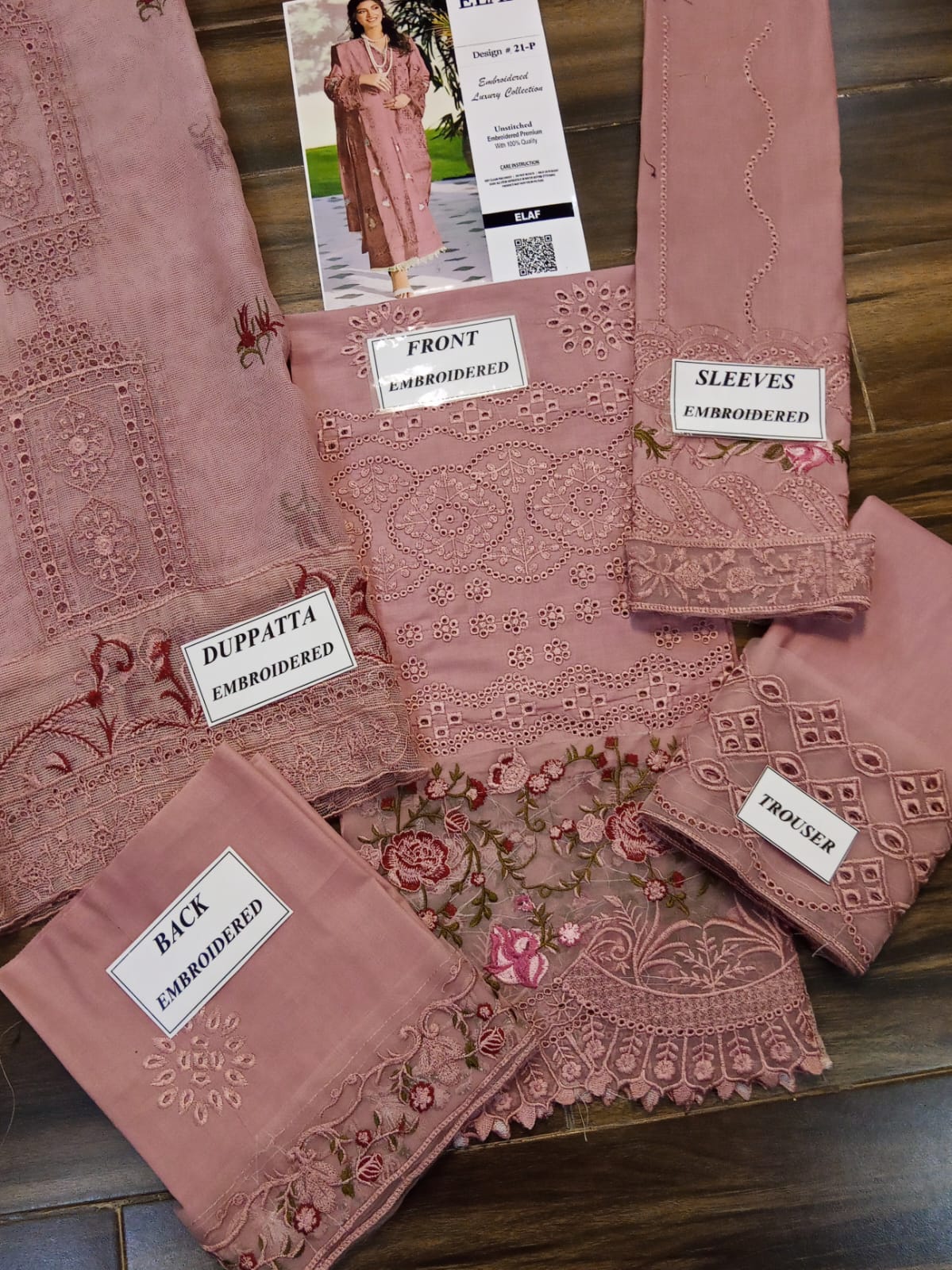 ELAF  Lawn Suit With Cotton  Net Dupatta