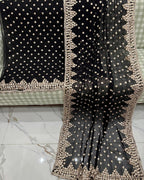 Hand Embroidery  Beautiful Gotta Boarder Suits