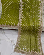 Hand Embroidery  Beautiful Gotta Boarder Suits