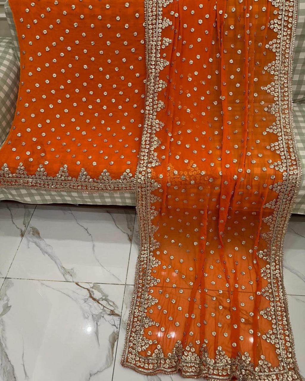 Hand Embroidery  Beautiful Gotta Boarder Suits