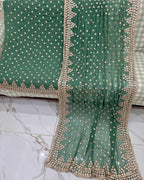 Hand Embroidery  Beautiful Gotta Boarder Suits
