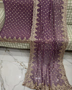 Hand Embroidery  Beautiful Gotta Boarder Suits