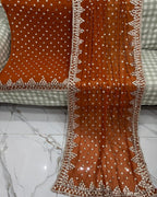 Hand Embroidery  Beautiful Gotta Boarder Suits