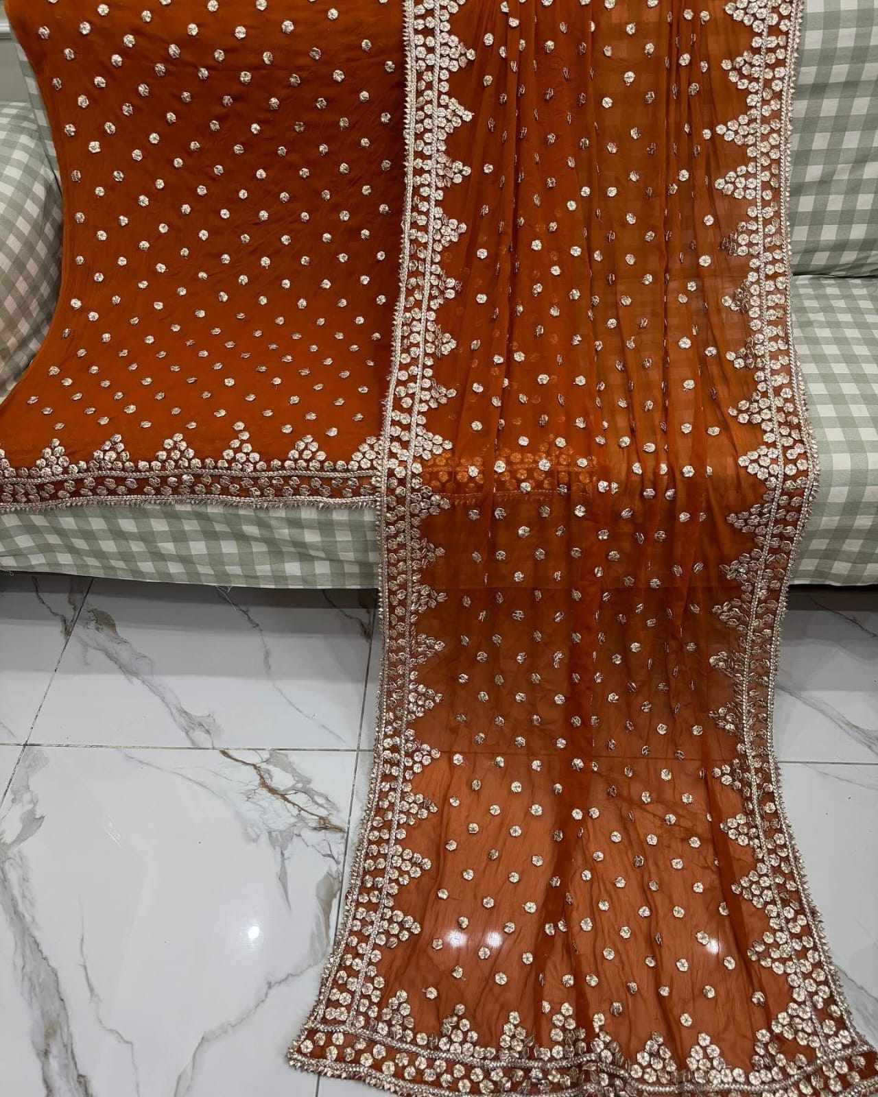 Hand Embroidery  Beautiful Gotta Boarder Suits