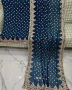 Hand Embroidery  Beautiful Gotta Boarder Suits