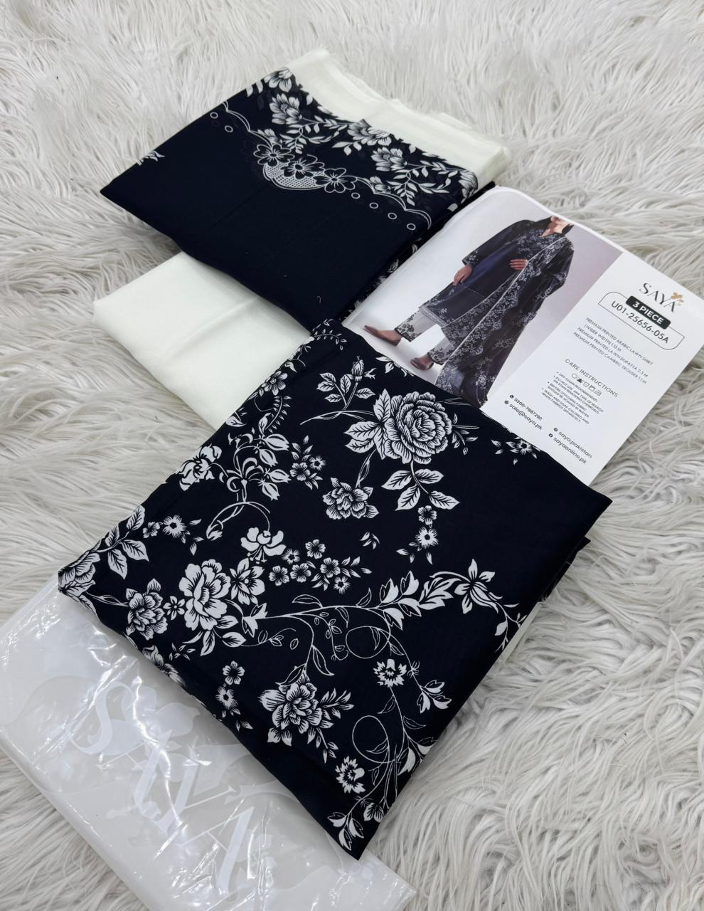 SAYA Lawn Collection 3 Pcs