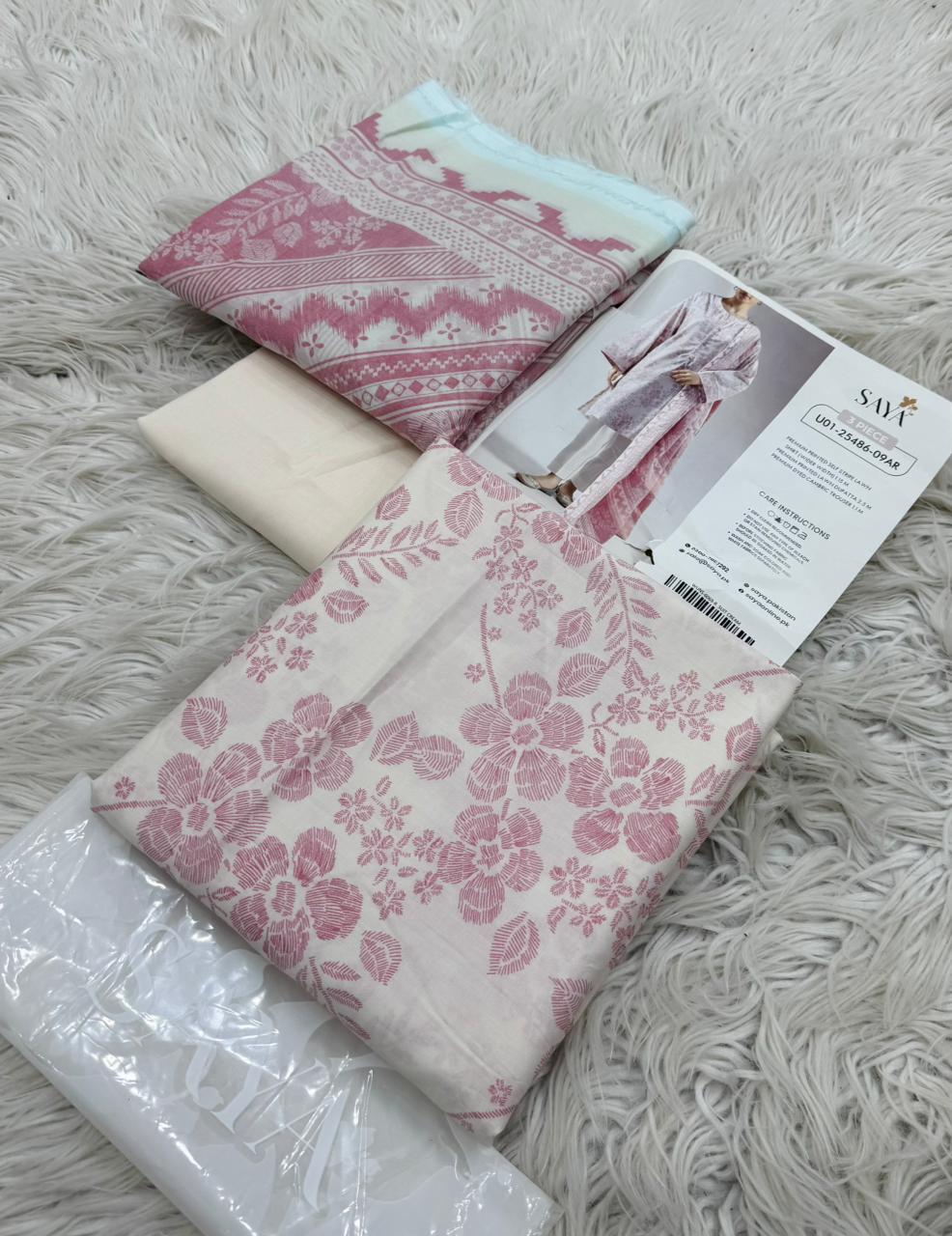 SAYA Lawn Collection 3 Pcs