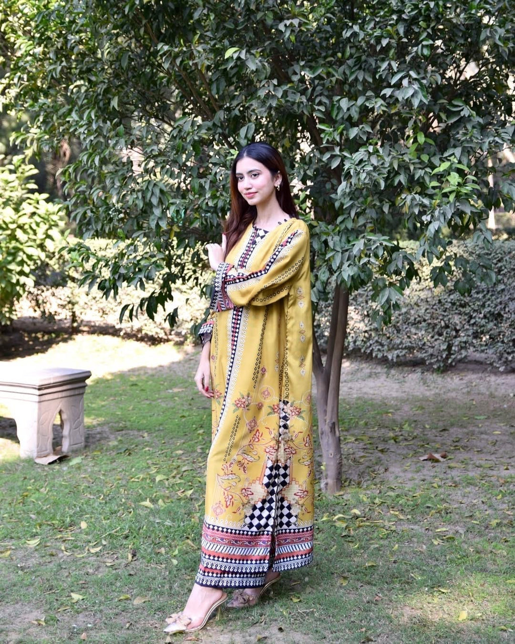 Ready To Wear Yellow Blush Coord  2 Pcs