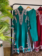 Shesha Silk  Embroidered Kaftan Style