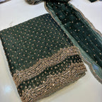 Cutdana Crinkle Silk 3 Pcs Dress