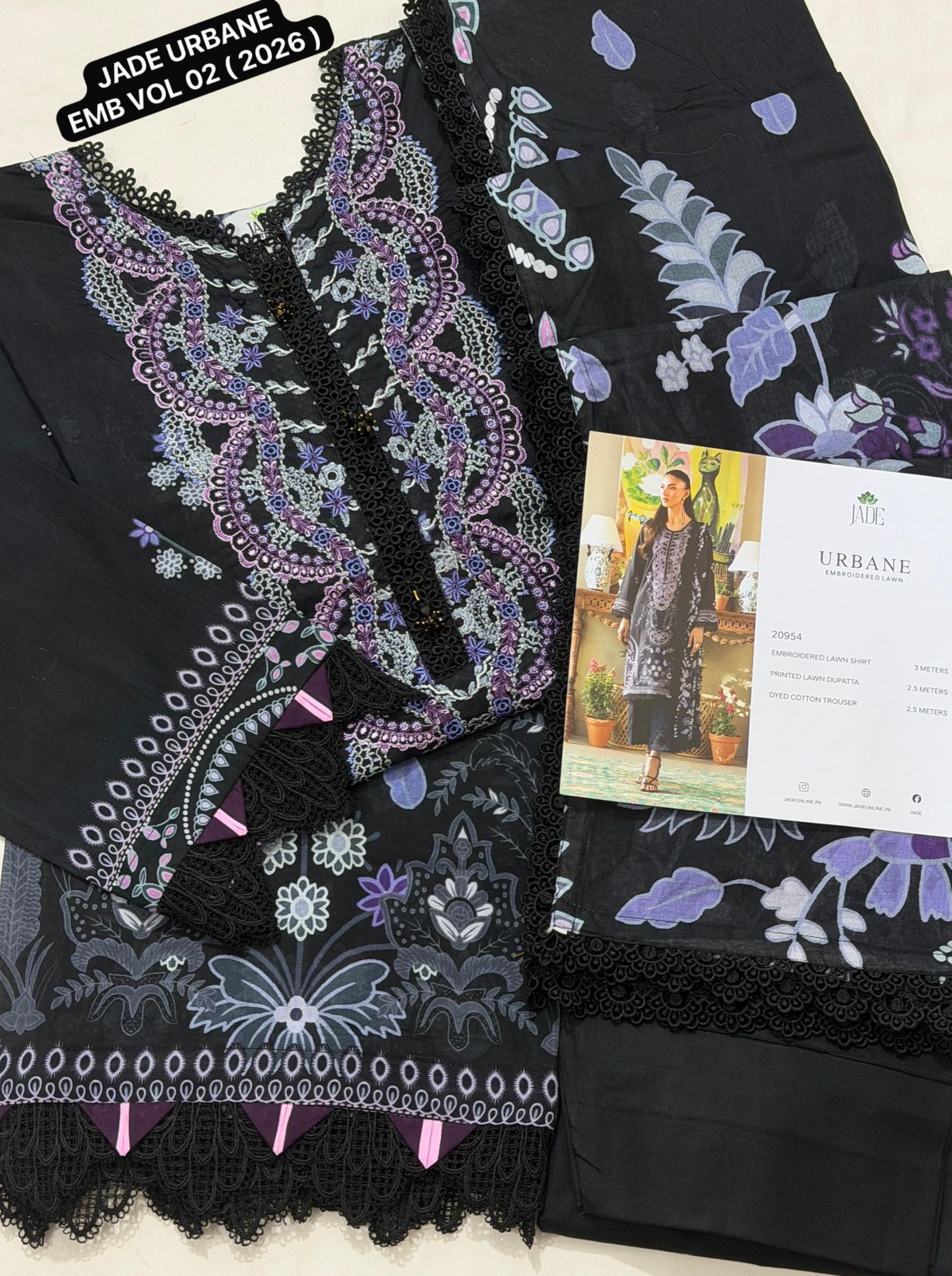 Ready To wear JADE URBANE EMBROIDERED LAWN VOL 02 ( 2026 )