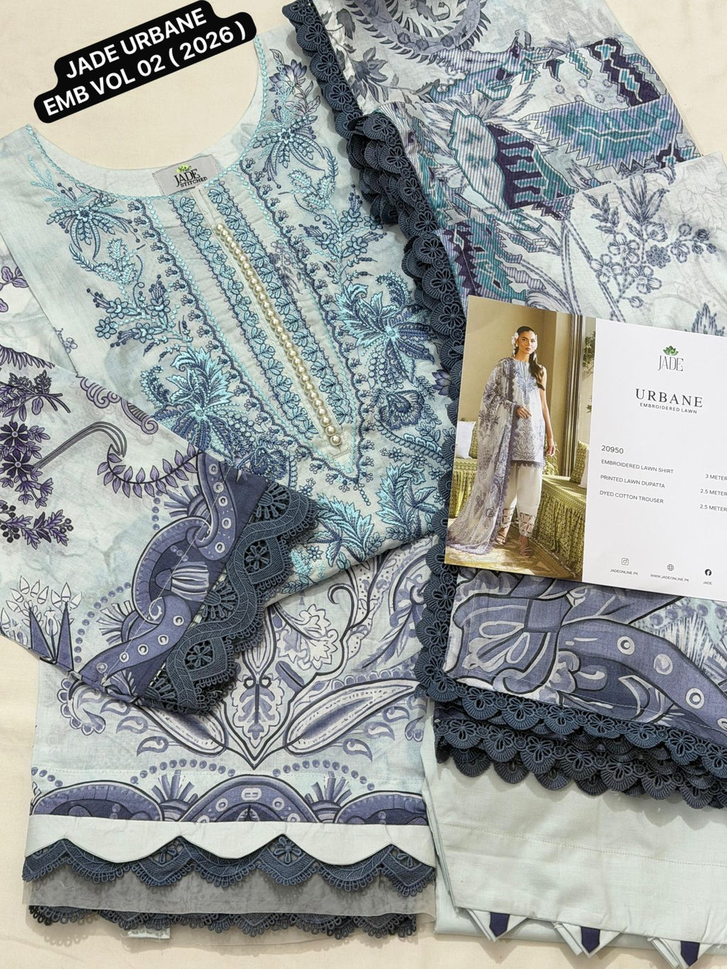 Ready To wear JADE URBANE EMBROIDERED LAWN VOL 02 ( 2026 )