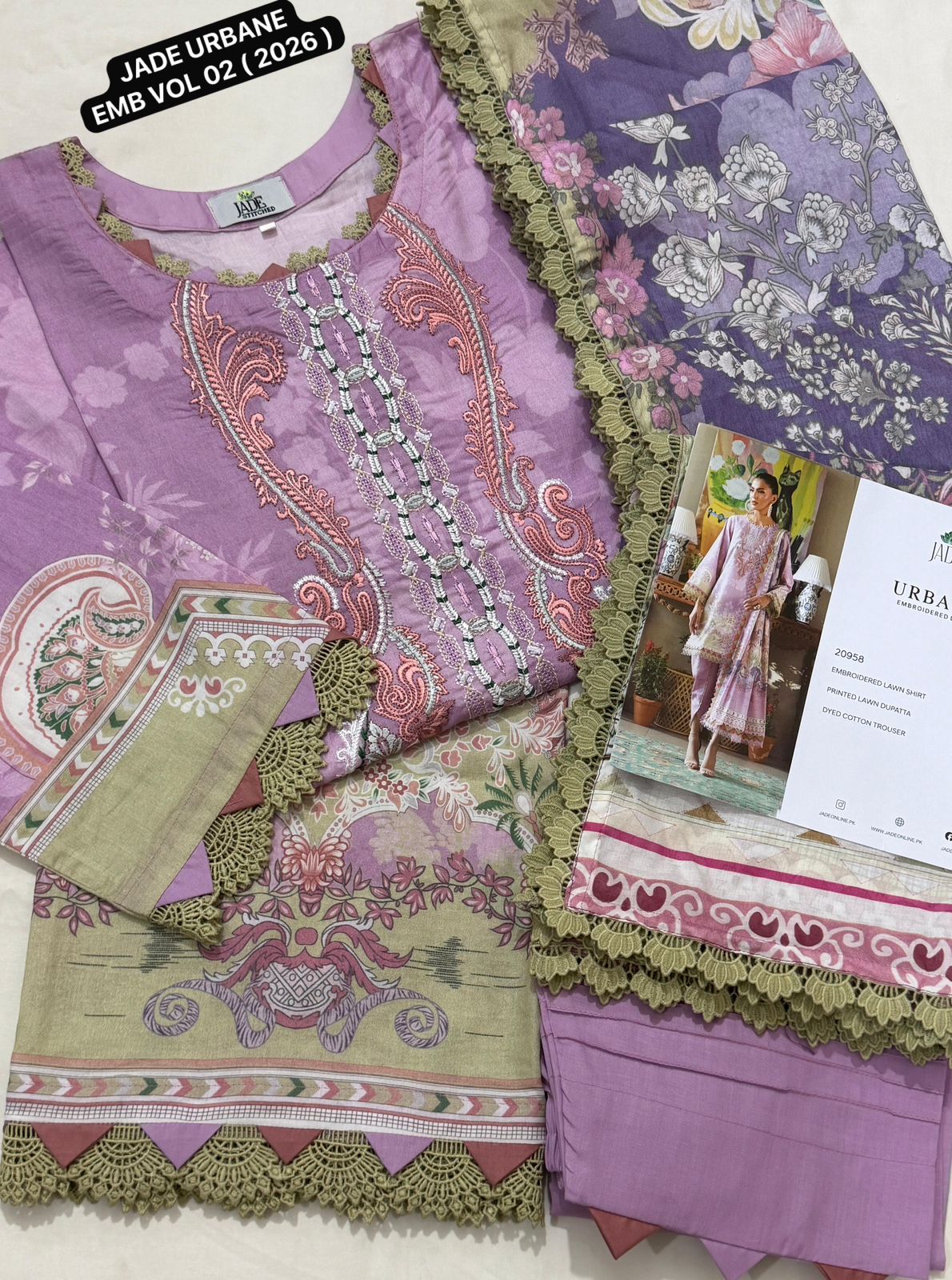 Ready To wear JADE URBANE EMBROIDERED LAWN VOL 02 ( 2026 )
