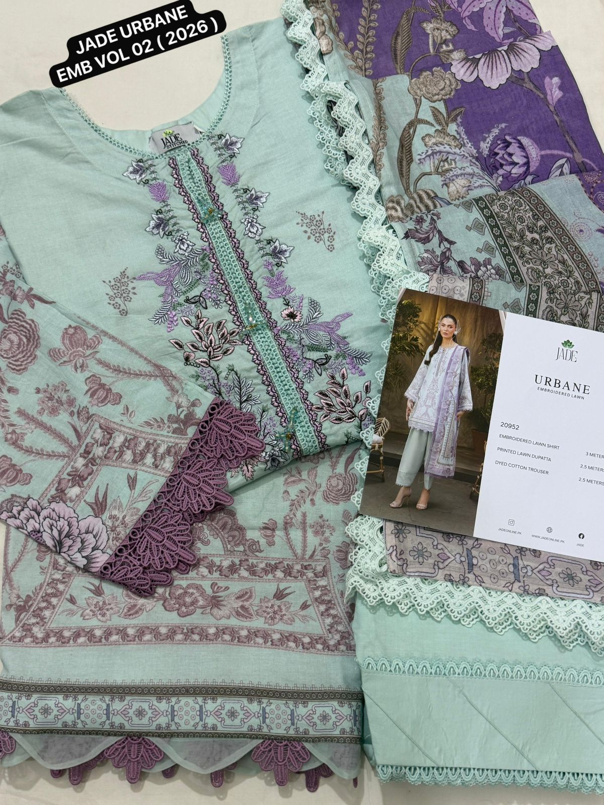 Ready To wear JADE URBANE EMBROIDERED LAWN VOL 02 ( 2026 )