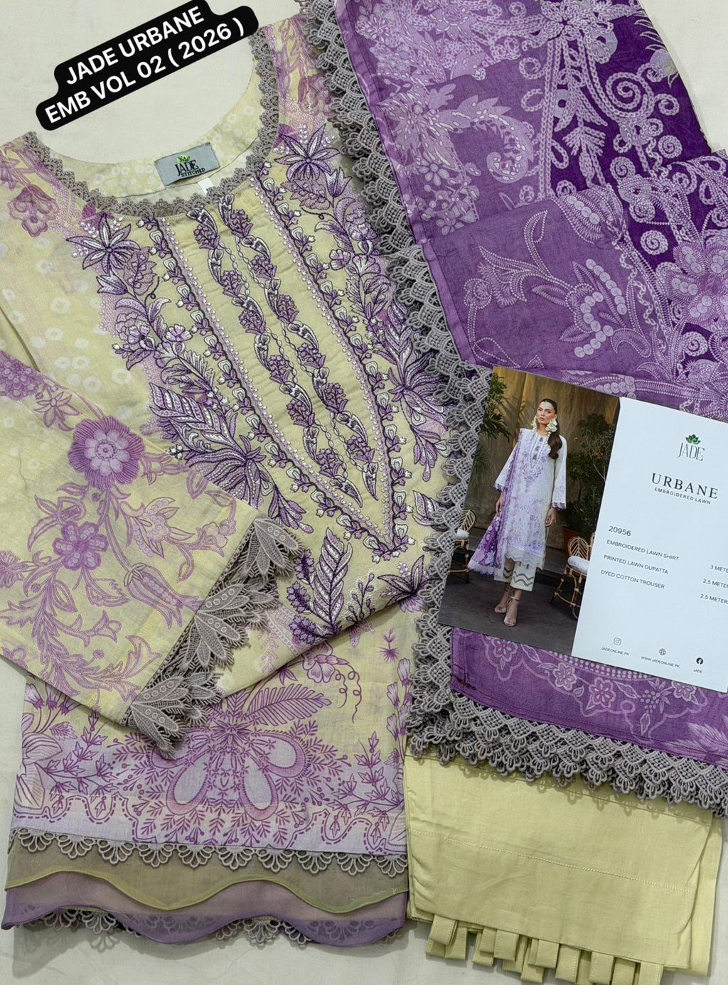 Ready To wear JADE URBANE EMBROIDERED LAWN VOL 02 ( 2026 )
