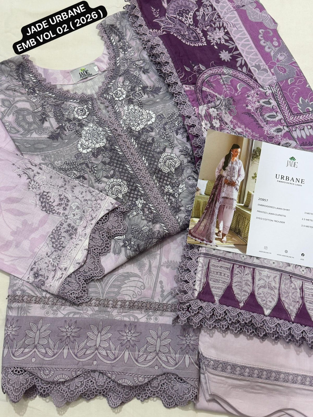 Ready To wear JADE URBANE EMBROIDERED LAWN VOL 02 ( 2026 )