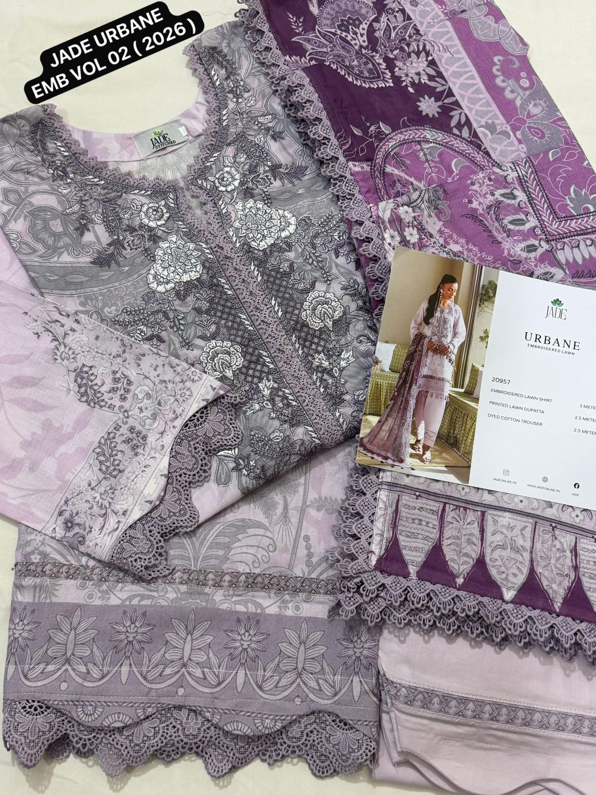 Ready To wear JADE URBANE EMBROIDERED LAWN VOL 02 ( 2026 )