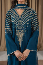 ZINC PEACOCK EMBROIDERED 3 PCS