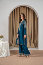 ZINC PEACOCK EMBROIDERED 3 PCS