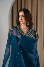 ZINC PEACOCK EMBROIDERED 3 PCS