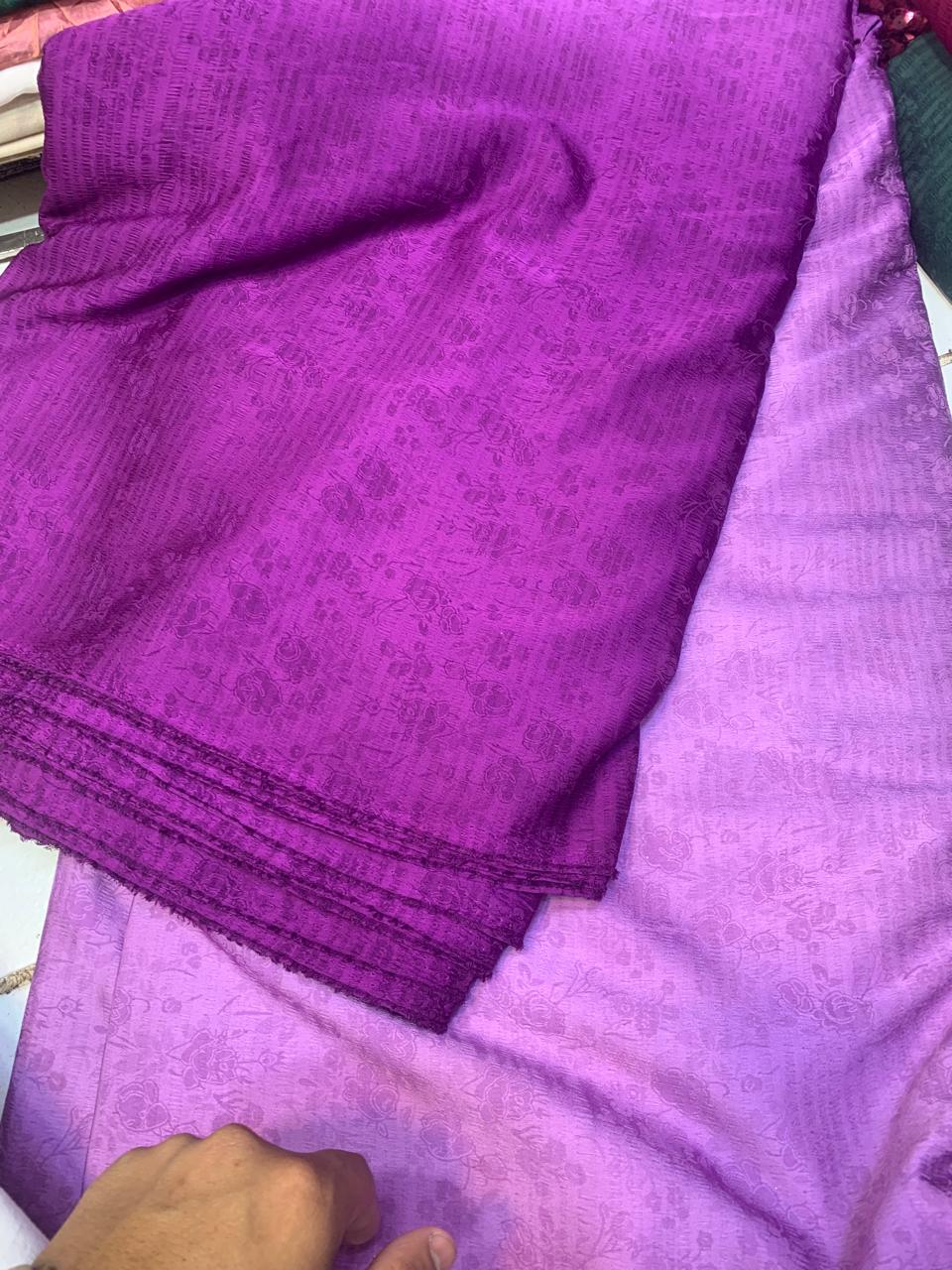 Jacquard Silk Fabric Double Shade