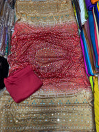 Chundri Two Tone Dupatta  Fabric Silk With Plain Silk Suit