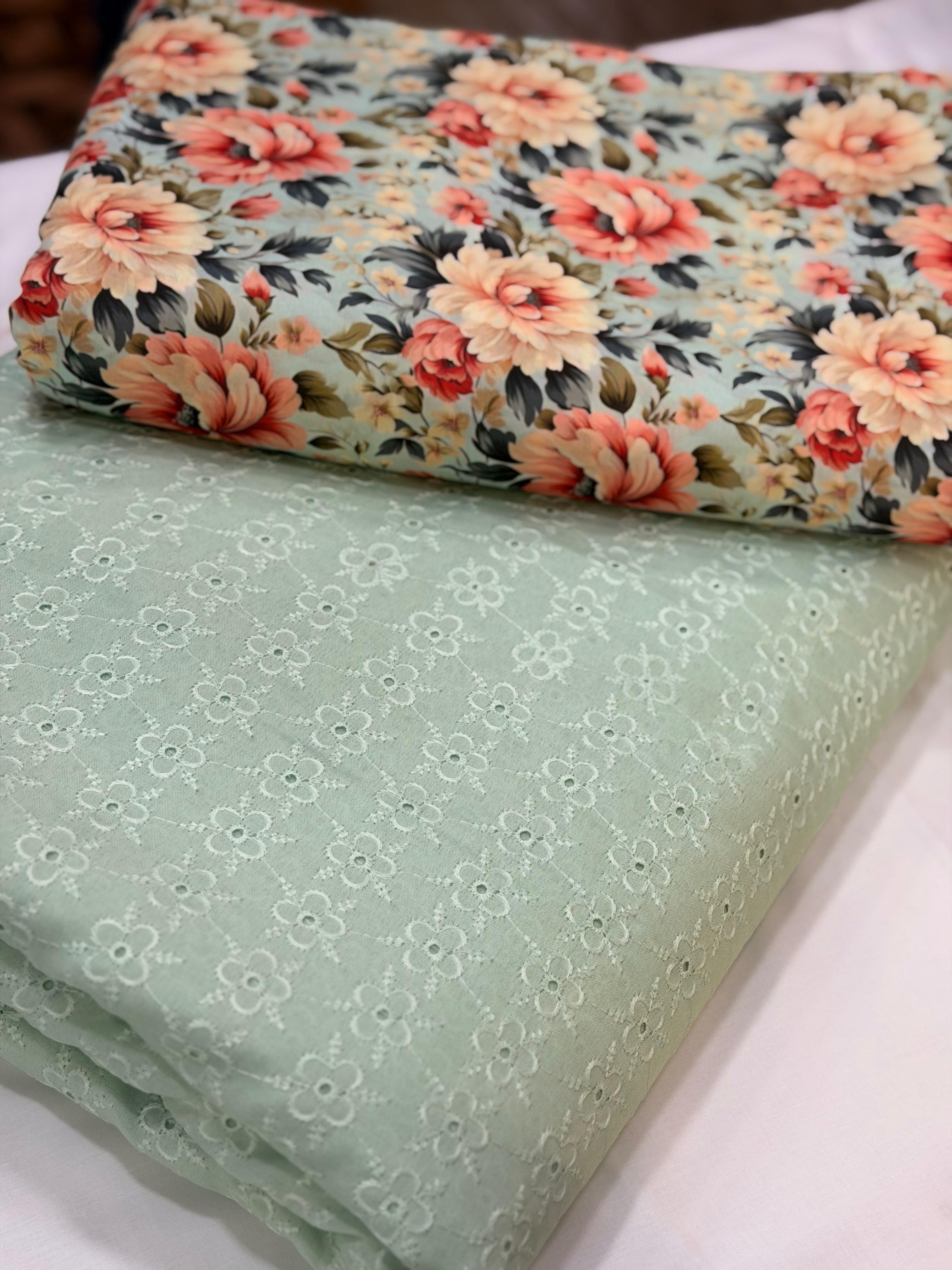 Chicken Kari Shirt With Printed Trouser