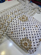 Silk Chunri Print Cutdana Work