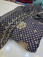 Silk Chunri Print Cutdana Work