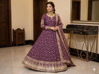 Elegant New Arrival  Shafoon Tilla Embroidered Maxi Set with Hand Embellishments, Embroidered Dupatta & Silk Trouser