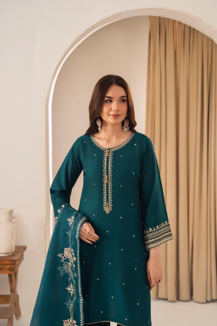 SAFIRA EMBROIDERED 3PC (PLAZO)