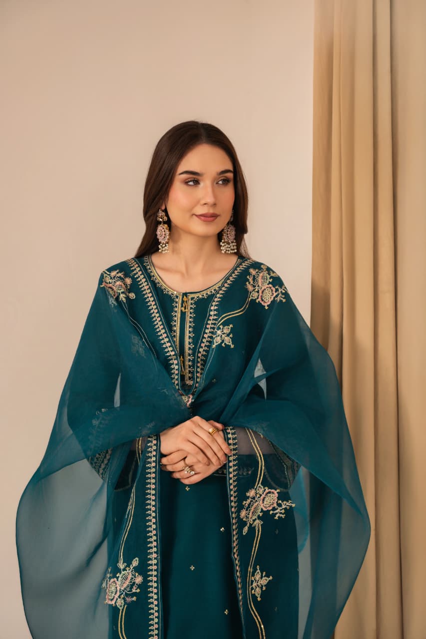 SAFIRA EMBROIDERED 3PC (PLAZO)