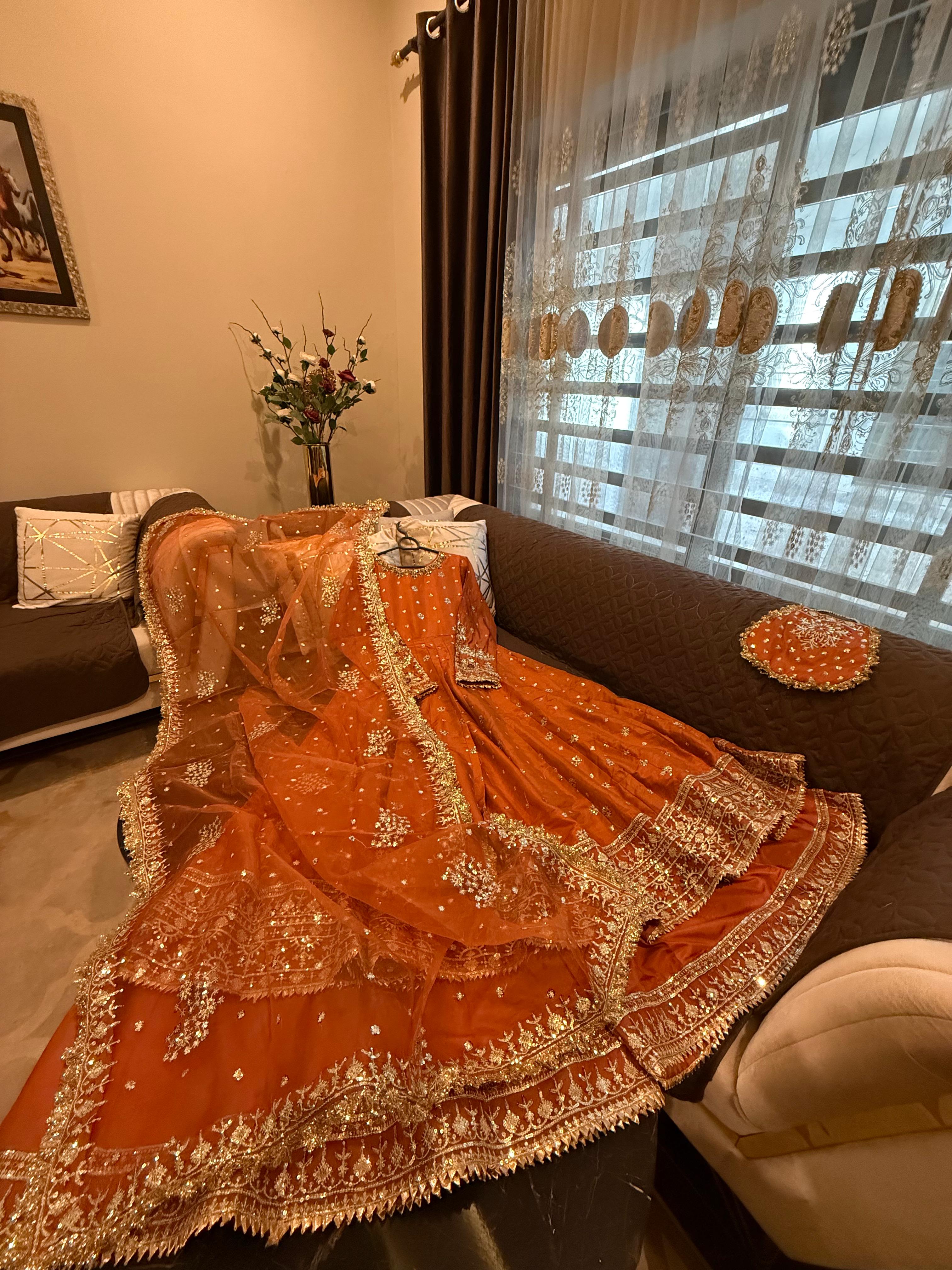 Eid Collection  Full Sequin & Thread Work Flairy Maxi