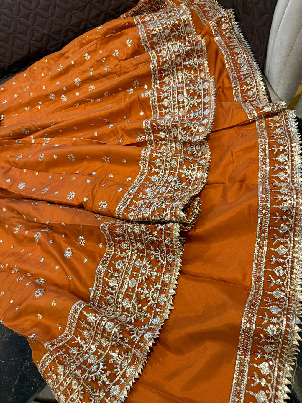 Eid Collection  Full Sequin & Thread Work Flairy Maxi