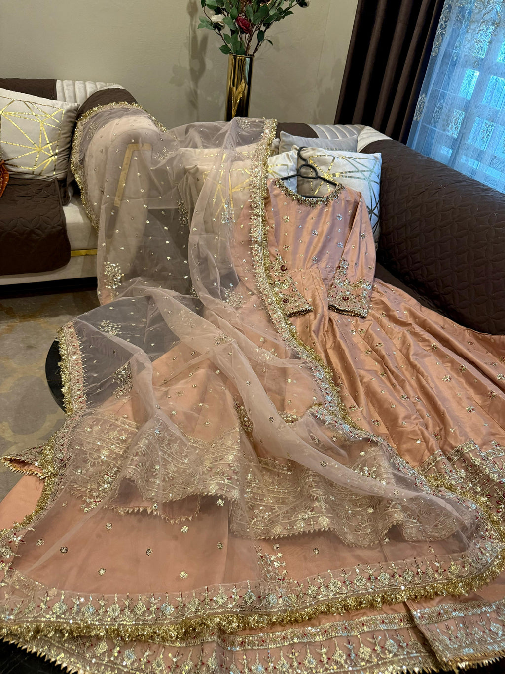 Eid Collection  Full Sequin & Thread Work Flairy Maxi