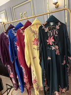 Russian silk Heavy Embroidered With Sequence Work Kaaftan