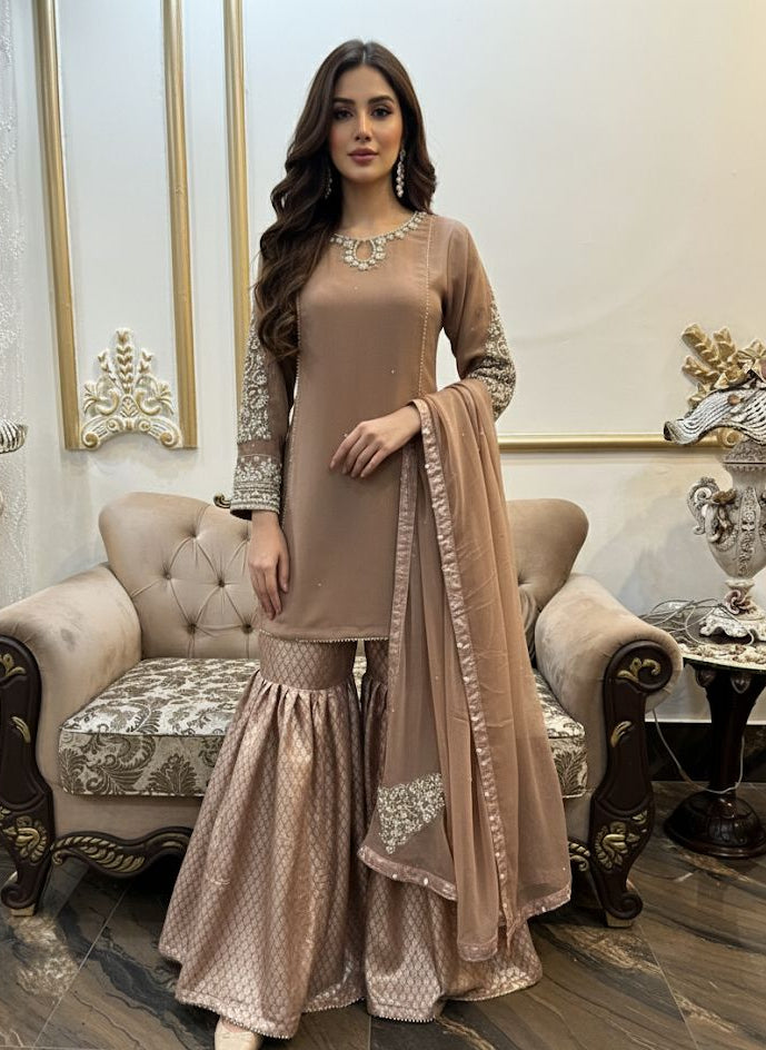 New Pure Chiffon Ready To Wear Handwork