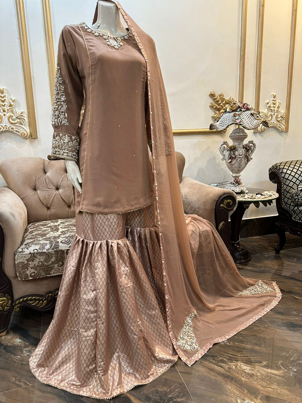 New Pure Chiffon Ready To Wear Handwork