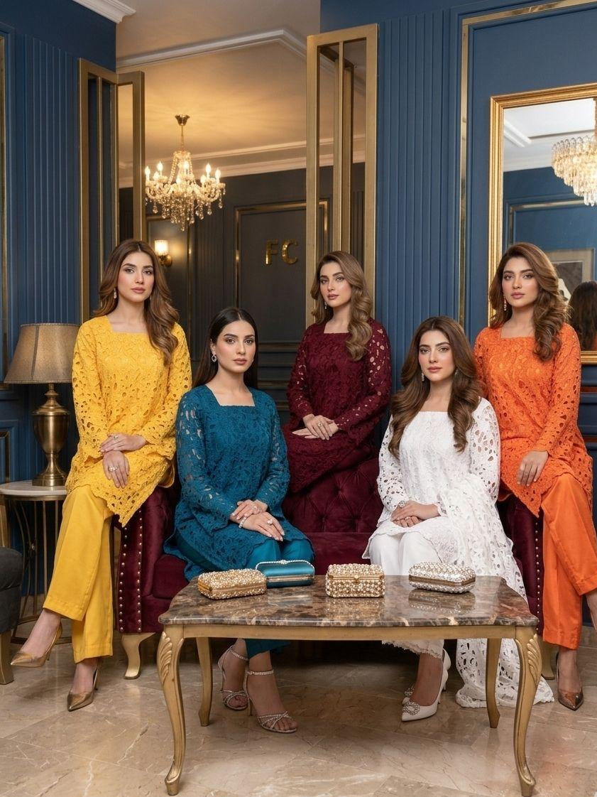 Qureshia Stiched 3 Pcs Dress With Silk Inners