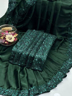 New Saree Colleciton With Shimri Blouse & Border Fall
