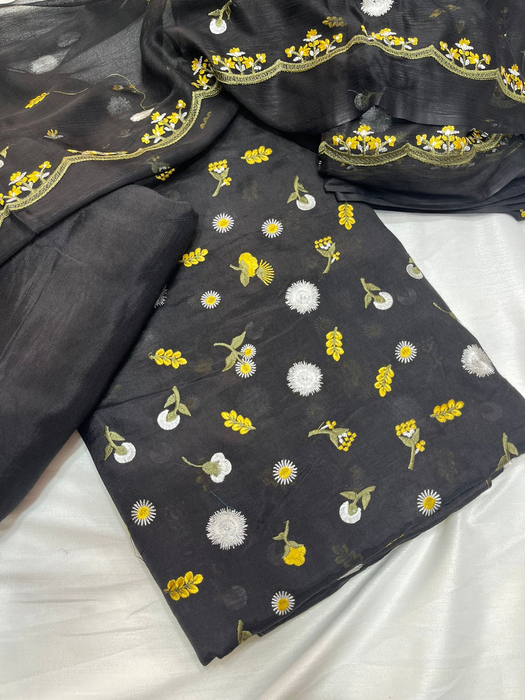 Pak Pure Raw Silk Fabric 3D Style Design